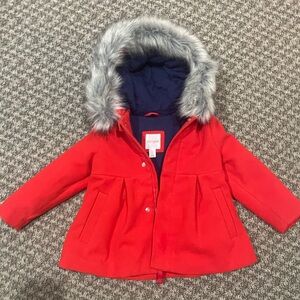 Girls red winter coat